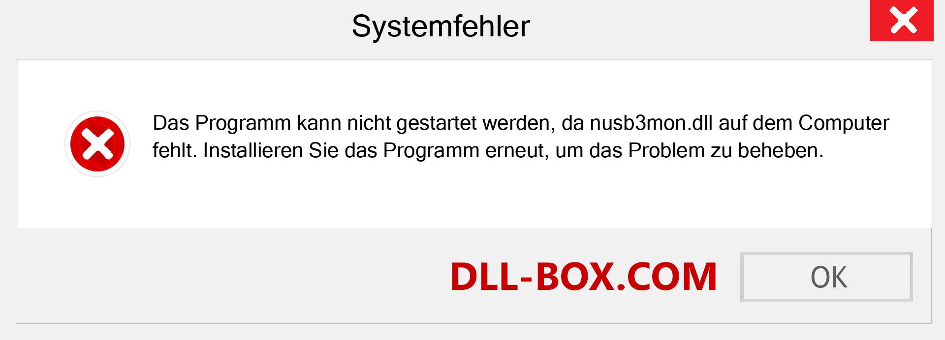 nusb3mon.dll-Datei fehlt?. Download für Windows 7, 8, 10 - Fix nusb3mon dll Missing Error unter Windows, Fotos, Bildern